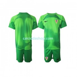 Maglia Portiere Croazia Gara Away Completo Bambino 2-13 Anni Mondiali 2022 MC