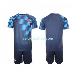 Maglia Croazia Gara Away Completo Bambino 2-13 Anni Mondiali 2022 MC