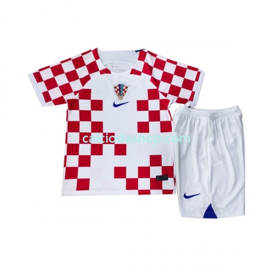 Maglia Croazia Gara Home Completo Bambino 2-13 Anni Mondiali 2022 MC