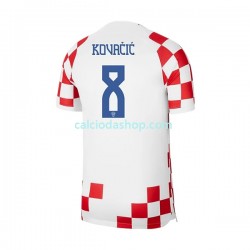 Maglia Croazia Kovacic 8 Gara Home Uomo Mondiali 2022 MC