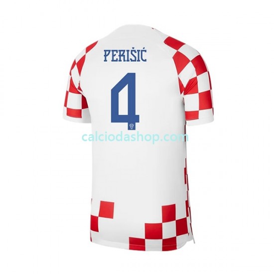 Maglia Croazia Perisic 4 Gara Home Uomo Mondiali 2022 MC