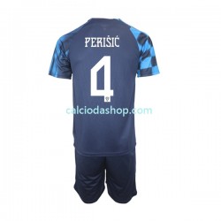 Maglia Croazia Perisic 4 Gara Away Completo Bambino 2-13 Anni Mondiali 2022 MC