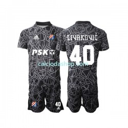 Maglia Portiere Dinamo Zagreb Livakovic 40 Gara Home Completo Bambino 2-13 Anni 2022-2023 MC