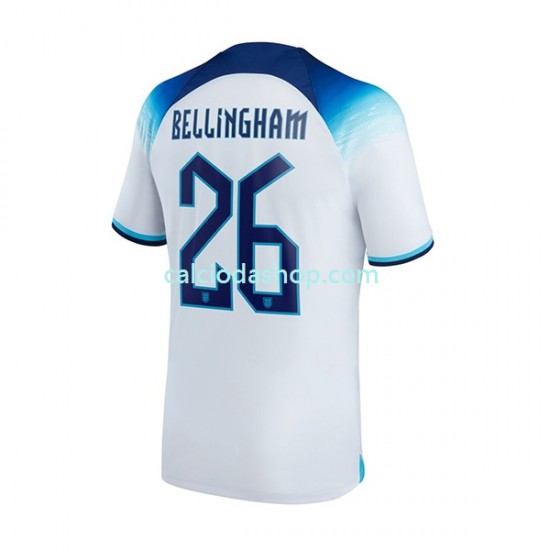 Maglia Inghilterra Bellingham 26 Gara Home Uomo Mondiali 2022 MC