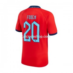 Maglia Inghilterra Foden 20 Gara Away Uomo Mondiali 2022 MC