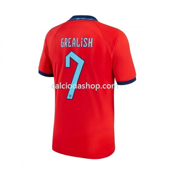 Maglia Inghilterra Grealish 7 Gara Away Uomo Mondiali 2022 MC