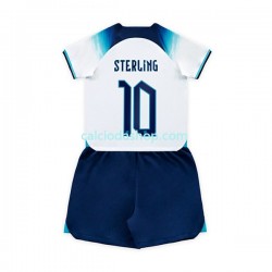 Maglia Inghilterra Sterling 10 Gara Home Completo Bambino 2-13 Anni Mondiali 2022 MC