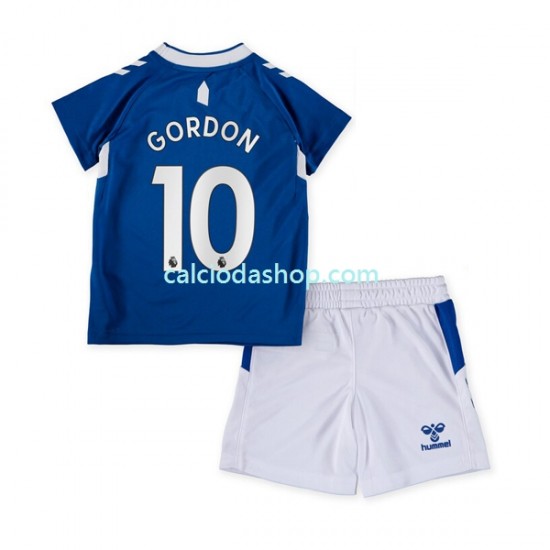 Maglia Everton Gordon 10 Gara Home Completo Bambino 2-13 Anni 2022-2023 MC