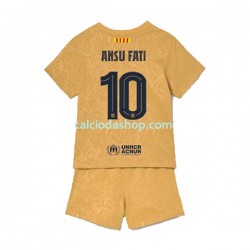 Maglia FC Barcelona Ansu Fat 10 Gara Away Completo Bambino 2-13 Anni 2022-2023 MC