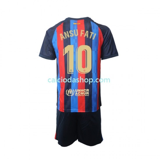 Maglia FC Barcelona Ansu Fati 10 Gara Home Completo Bambino 2-13 Anni 2022-2023 MC