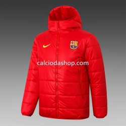 FC Barcelona Uomo Giacca con Cappuccio Fleece Rosso