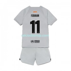 Maglia FC Barcelona Ferran Torres 11 Gara Terza Completo Bambino 2-13 Anni 2022-2023 MC