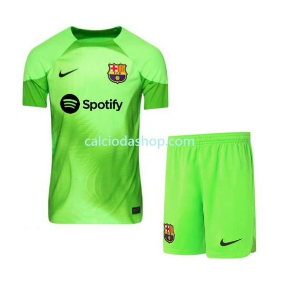 Maglia Portiere FC Barcelona Gara Home Completo Bambino 2-13 Anni 2022-2023 MC