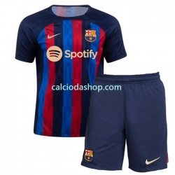 Maglia FC Barcelona Gara Home Completo Bambino 2-13 Anni 2022-2023 MC