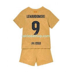 Maglia FC Barcelona Lewandowski 9 Gara Away Completo Bambino 2-13 Anni 2022-2023 MC