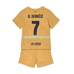 Maglia FC Barcelona Ousmane Dembele 7 Gara Away Completo Bambino 2-13 Anni 2022-2023 MC