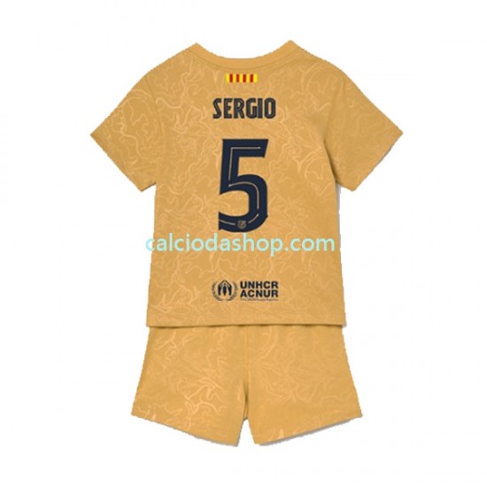 Maglia FC Barcelona Sergio Busquets 5 Gara Away Completo Bambino 2-13 Anni 2022-2023 MC