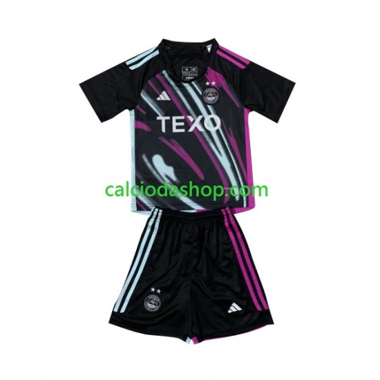 Maglia Aberdeen Gara Away Completo Bambino 2-13 Anni 2023-2024 MC