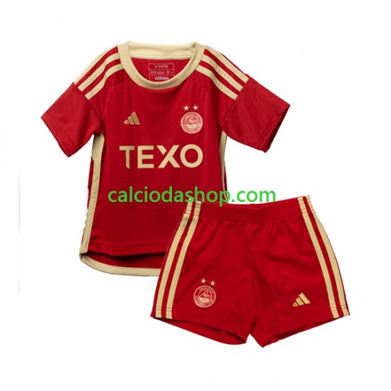 Maglia Aberdeen Gara Home Completo Bambino 2-13 Anni 2023-2024 MC