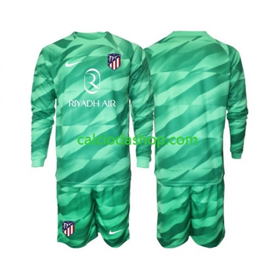 Maglia Portiere Atlético Madrid Green color Gara Away Completo Bambino 2-13 Anni 2023-2024 ML