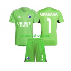 Maglia Portiere FC Copenhagen GRABARA 1 Gara Quarto Completo Bambino 2-13 Anni 2023-2024 MC