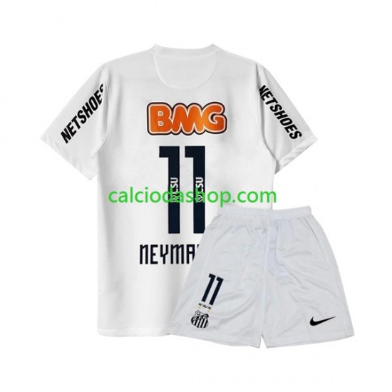 Maglia Santos FC Neymar JR 11 -2012 Retro Gara Home Completo Bambino 2-13 Anni 2011 MC