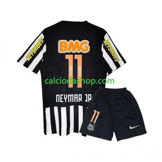 Maglia Santos FC Neymar JR 11 -2012 Retro Gara Away Completo Bambino 2-13 Anni 2011 MC