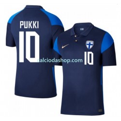 Maglia Finlandia Teemu Pukki 10 Euro 2020 Gara Away Uomo MC