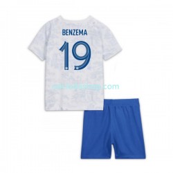 Maglia Francia Benzema 19 Gara Away Completo Bambino 2-13 Anni Mondiali 2022 MC