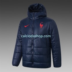 Francia Uomo Giacca con Cappuccio Fleece Blu