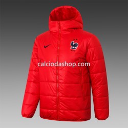 Francia Uomo Giacca con Cappuccio Fleece Rosso