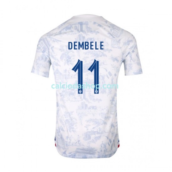 Maglia Francia Dembele 11 Gara Away Uomo Mondiali 2022 MC