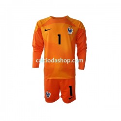 Maglia Portiere Francia Hugo Lloris 1 Gara Away Completo Bambino 2-13 Anni Mondiali 2022 ML