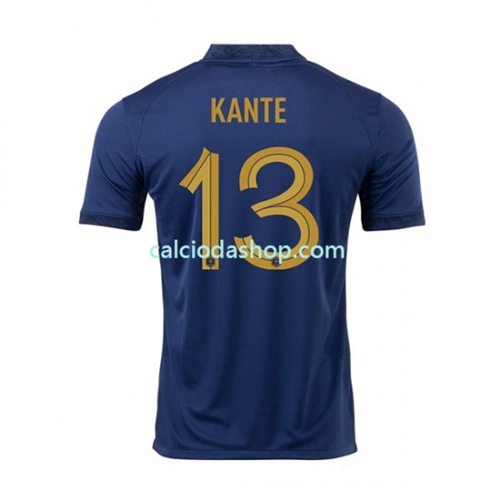 Maglia Francia Kante 13 Gara Home Uomo Mondiali 2022 MC