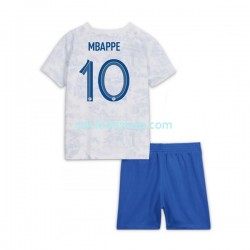 Maglia Francia Mbappé 10 Gara Away Completo Bambino 2-13 Anni Mondiali 2022 MC