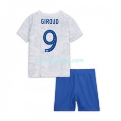 Maglia Francia Olivier Giroud 9 Gara Away Completo Bambino 2-13 Anni Mondiali 2022 MC