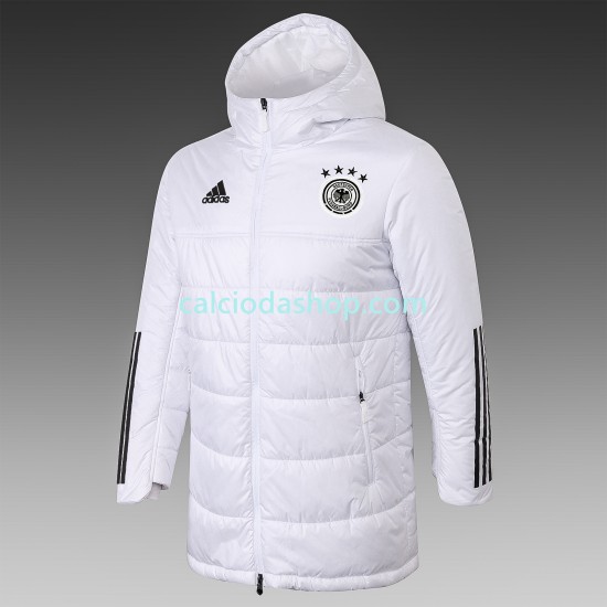 Germania Uomo Giacca con Cappuccio Fleece Bianco