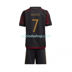 Maglia Germania Havertz 7 Gara Away Completo Bambino 2-13 Anni Mondiali 2022 MC