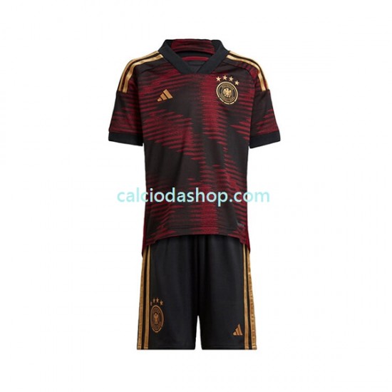 Maglia Germania Gara Away Completo Bambino 2-13 Anni Mondiali 2022 MC