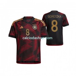 Maglia Germania Leon Goretzka 8 Gara Away Uomo Mondiali 2022 MC