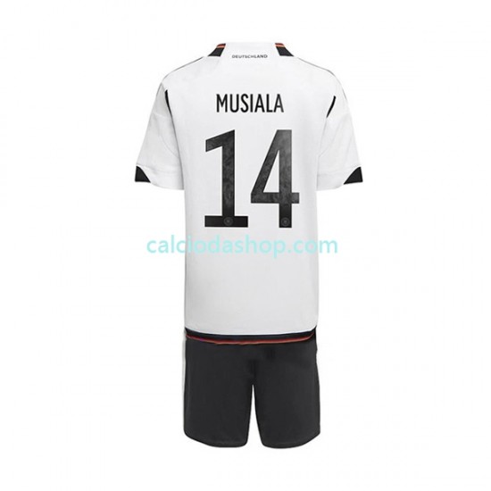 Maglia Germania Musiala 14 Gara Home Completo Bambino 2-13 Anni Mondiali 2022 MC