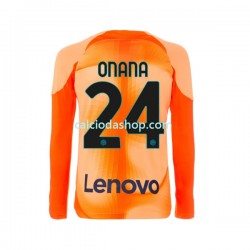 Maglia Portiere Inter Milan Andre Onana 24 Gara Quarto Uomo 2022-2023 ML