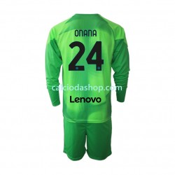 Maglia Portiere Inter Milan Andre Onana 24 Gara Terza Completo Bambino 2-13 Anni 2022-2023 ML