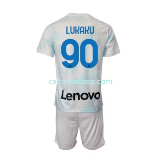 Maglia Inter Milan Romelu Lukaku 90 Gara Away Completo Bambino 2-13 Anni 2022-2023 MC