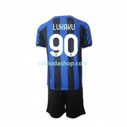 Maglia Inter Milan Romelu Lukaku 90 Gara Home Completo Bambino 2-13 Anni 2022-2023 MC