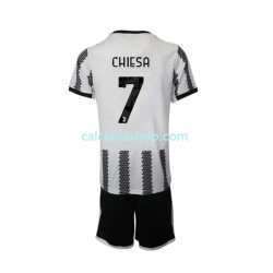 Maglia Juventus Chiesa 7 Gara Home Completo Bambino 2-13 Anni 2022-2023 MC