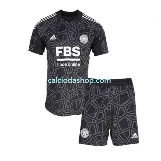 Maglia Portiere Leicester City Gara Home Completo Bambino 2-13 Anni 2022-2023 MC