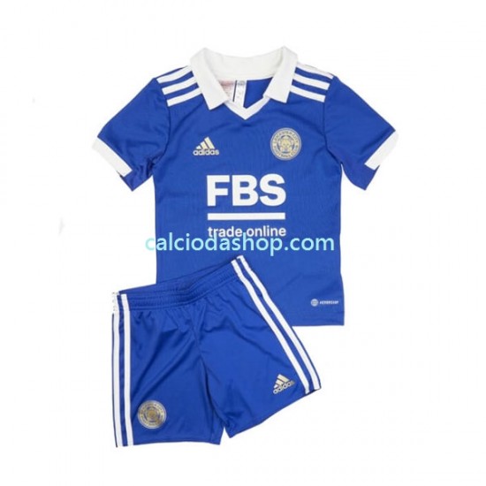 Maglia Leicester City Gara Home Completo Bambino 2-13 Anni 2022-2023 MC