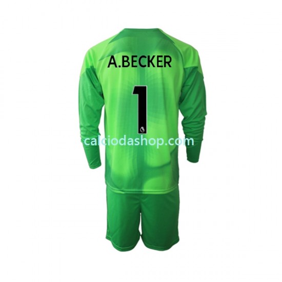 Maglia Portiere Liverpool A.Becker 1 Gara Terza Completo Bambino 2-13 Anni 2022-2023 ML