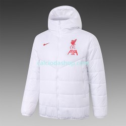 Liverpool Uomo Giacca con Cappuccio Fleece Bianco